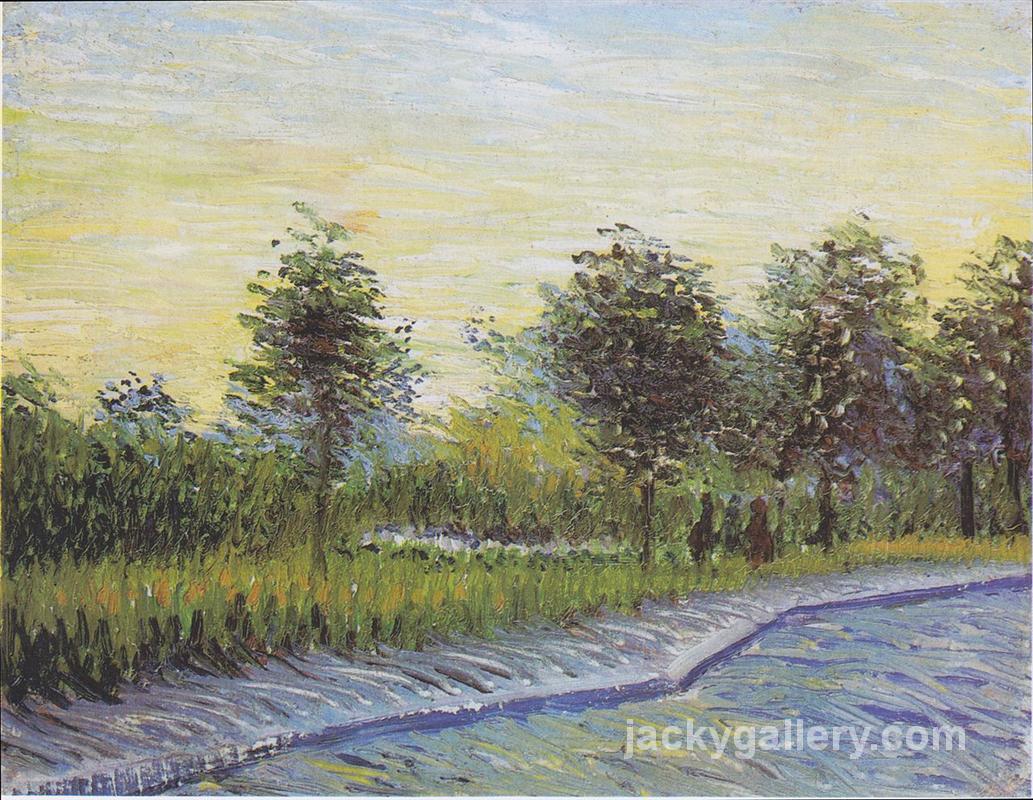 Way in the Voyer d Argenson Park in Asnieres, Van Gogh painting